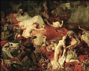 6. Eugène Delacroix (1798-1863),<i> The Death of Sardanapalus</i>, 1827, oil on canvas, Louvre Museum, Paris.