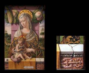 Carlo Crivelli, Vierge à l’Enfant, v. 1480, tempera et or sur bois, 37,8 × 25,4 cm, New York, Metropolitan Museum of Art