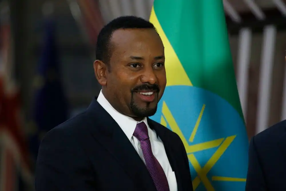 Ethiopian Prime Minister Abiy Ahmed at a meeting in Brussels, 24 January 2019.