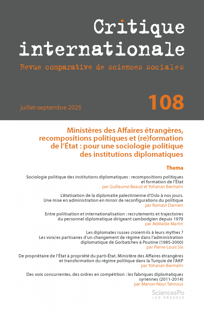 Couverture Critique Internationale