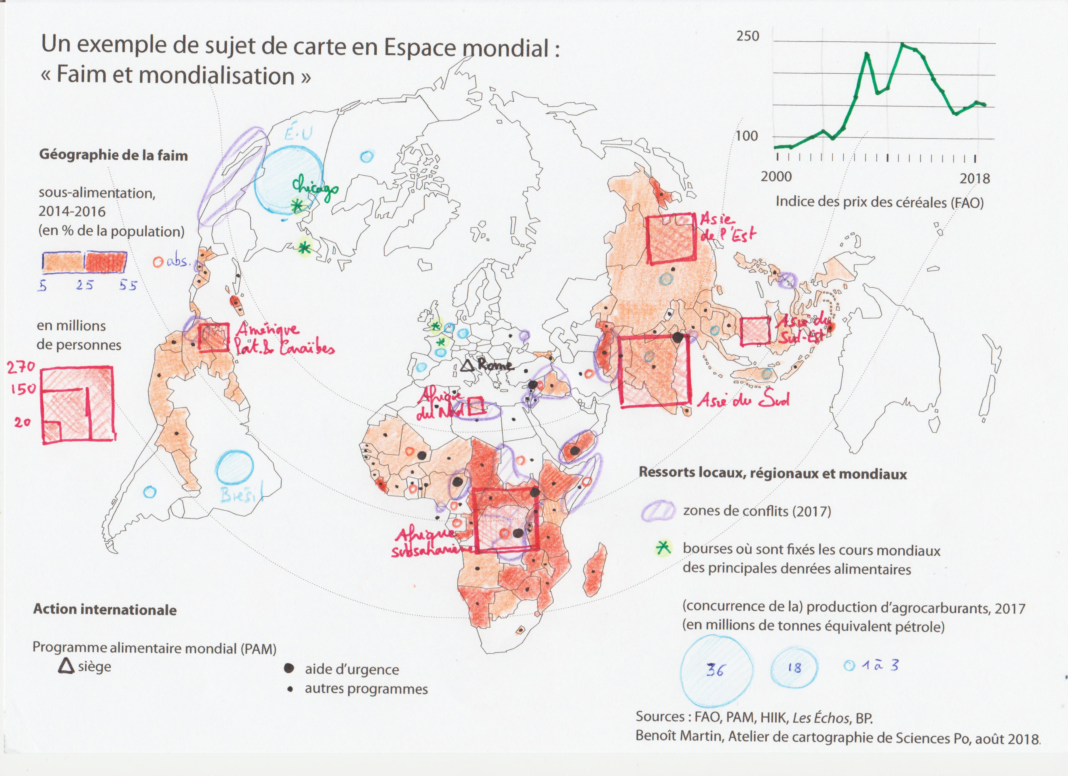 Carte Em Faim Et Mondialisation Sciences Po Atelier De Cartographie