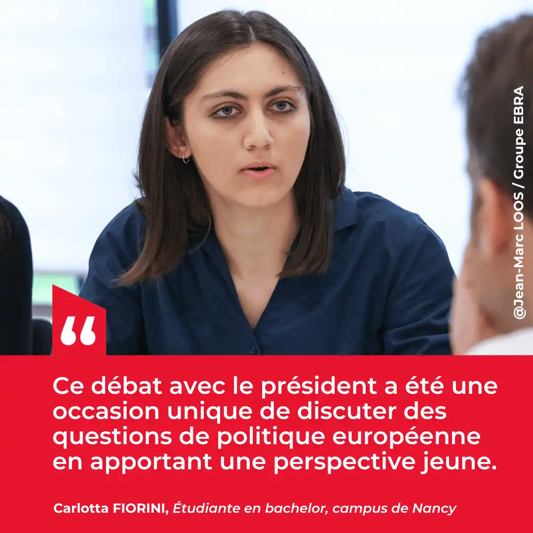 Carlotta Fiorini : Ce débat avec le président a été une occasion unique de discuter des questions de politique européenne en apportant une perspective jeune.