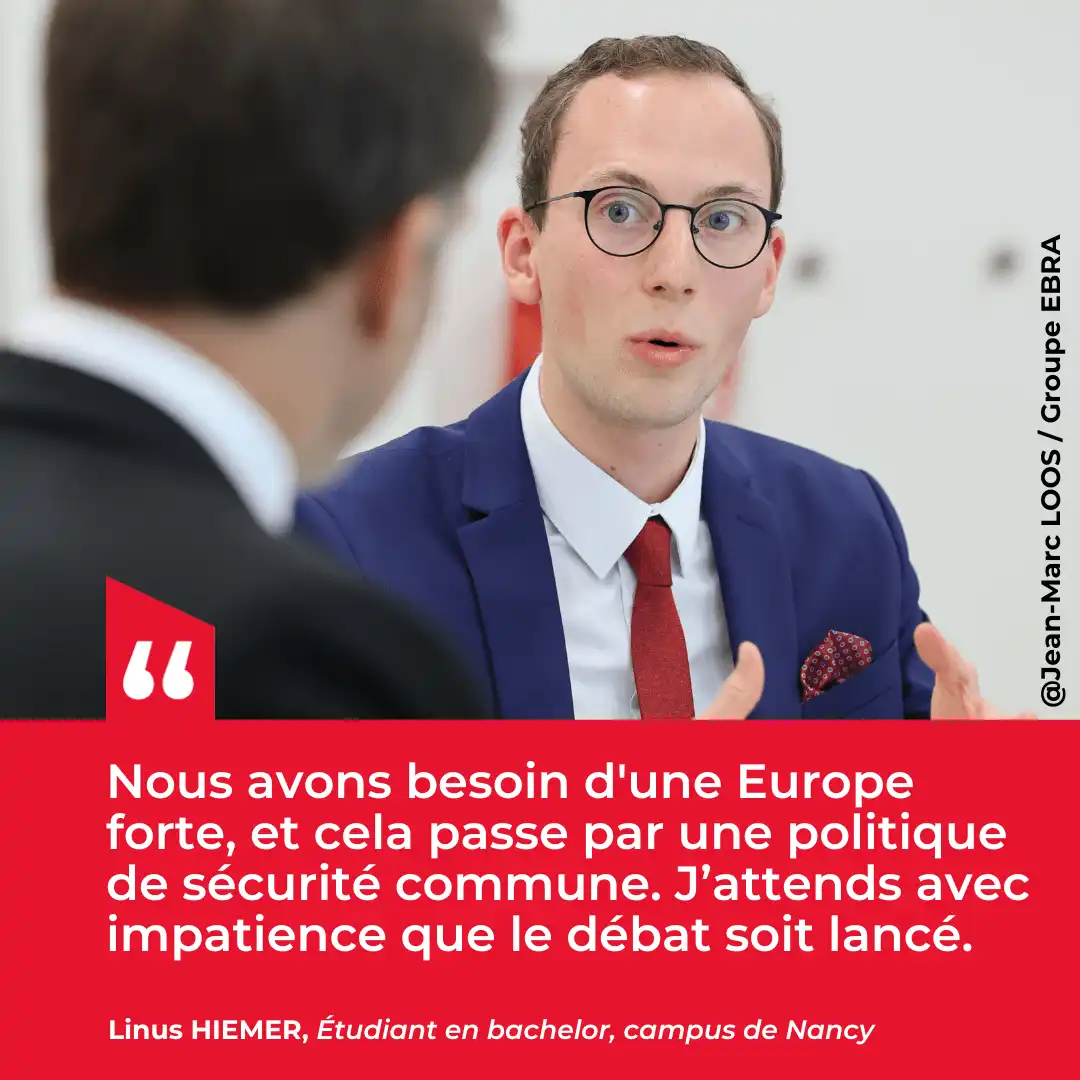 Linus Hiemer : Nous avons besoin d'une Europe forte, et cela passe par une politique de sécurité commune. J’attends avec impatience que le débat soit lancé.