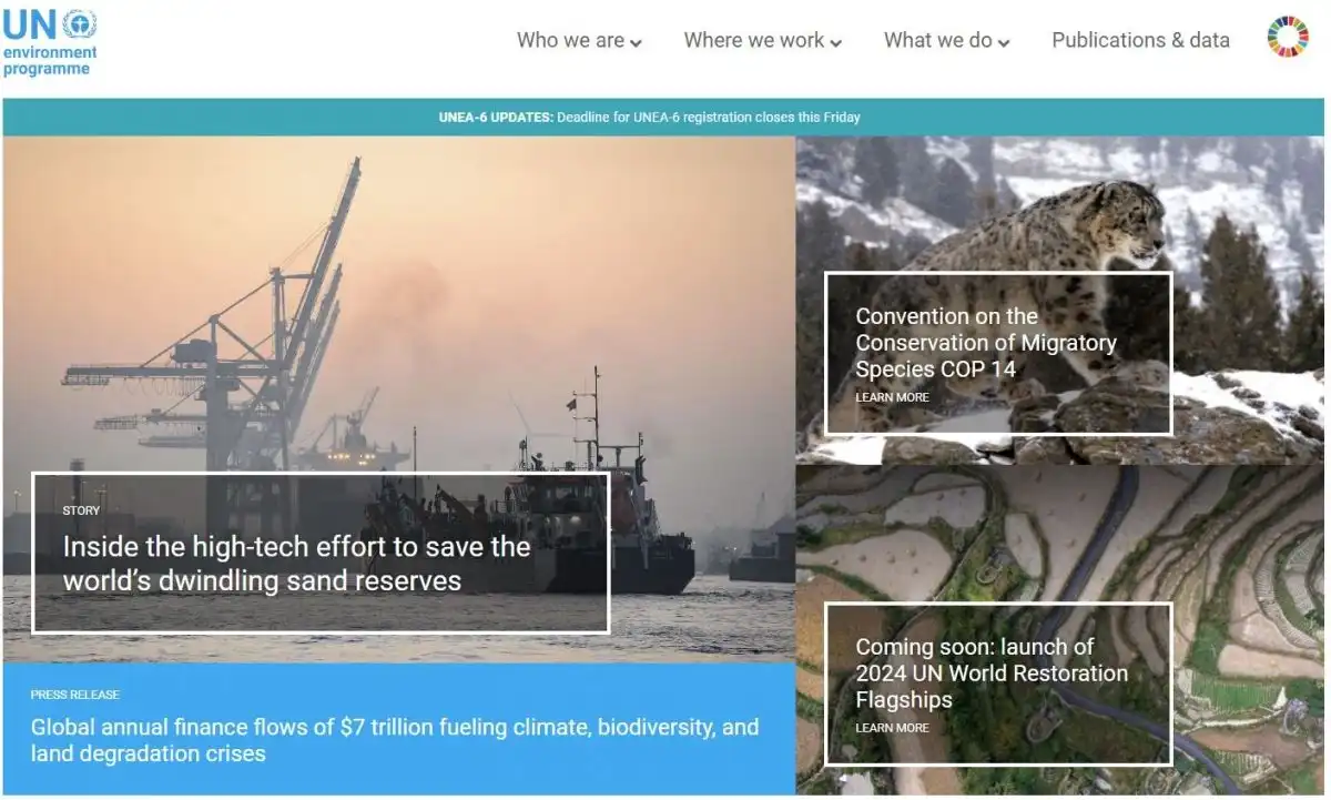 UNEP website https://www.unep.org/