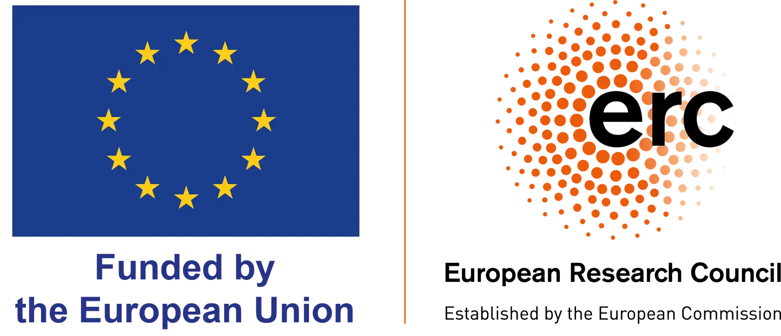 EU Flag and ERC logo Horizon Europe programme