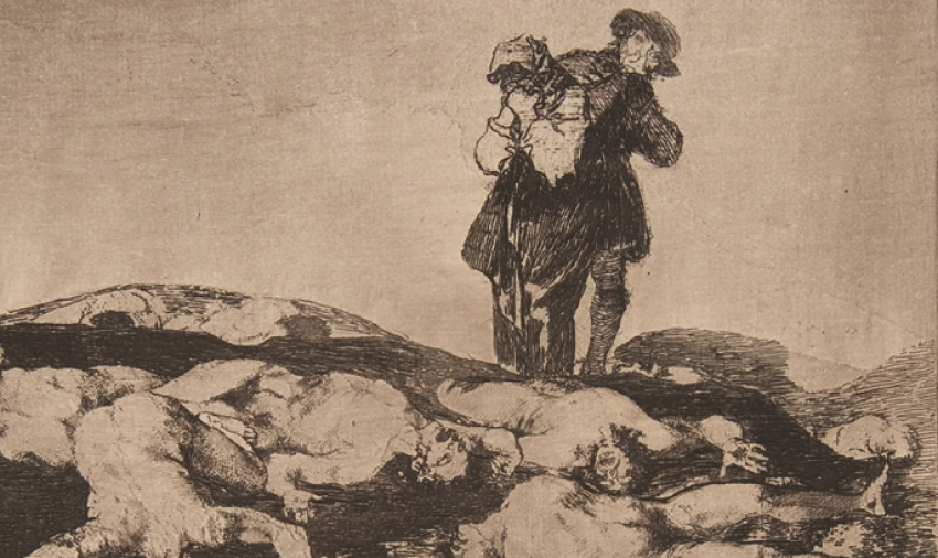 Illustration : Francisco de Goya y Lucientes, Enterrer et se taire (détail), pla