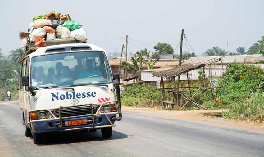 A bus on the way to Douala (Silvia Truessel, via Shutterstock)